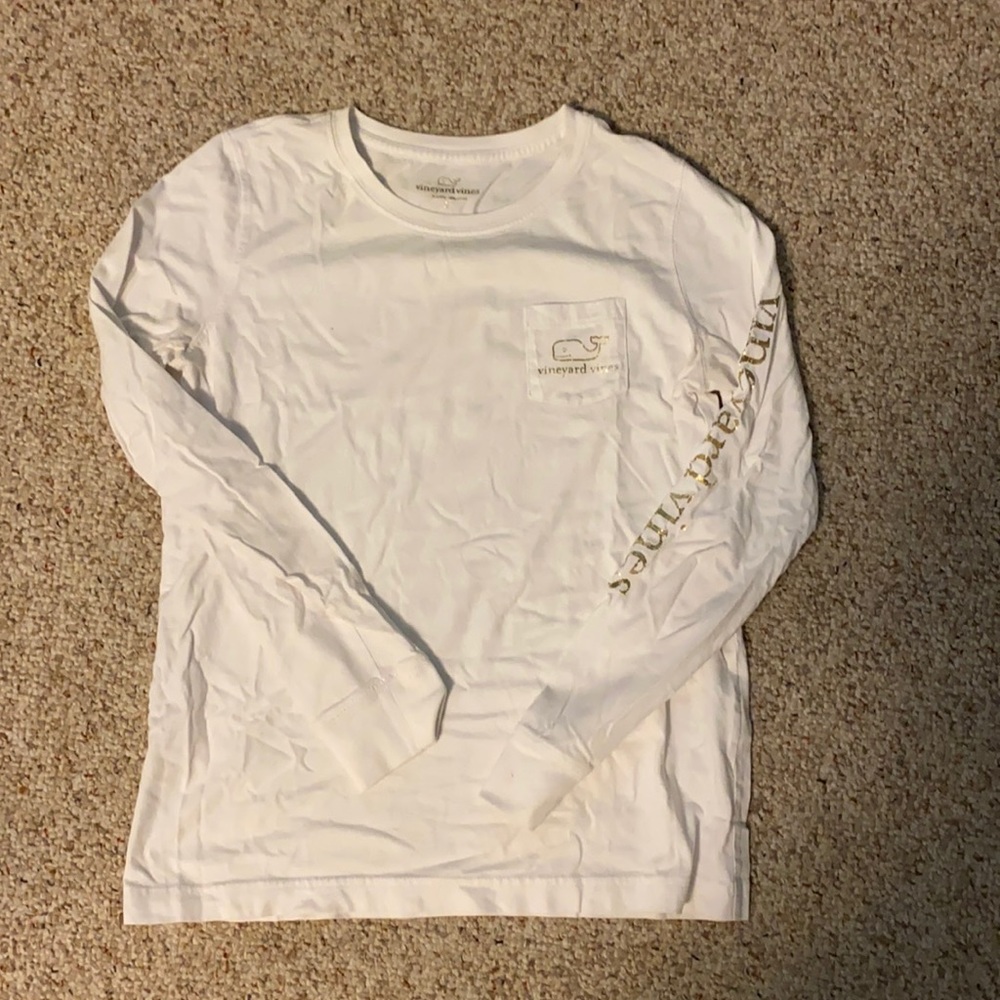 White Longsleeve Vineyard Vines Shirt